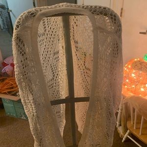 White crochet cardigan